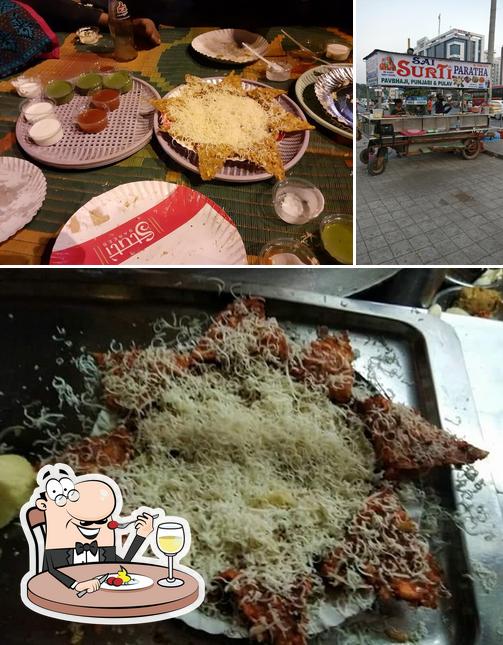 This is the image depicting food and exterior at Sai Surti Paratha