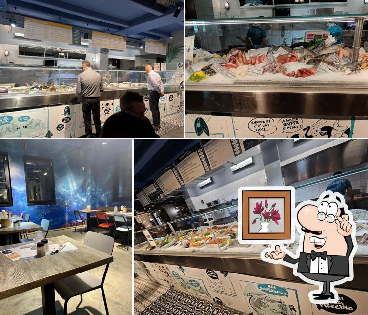 Gli interni di La Pescheria da Claudio e Giuliano