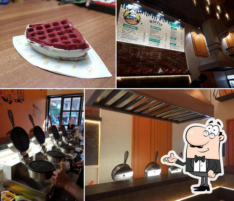 The interior of Waffle Frolic