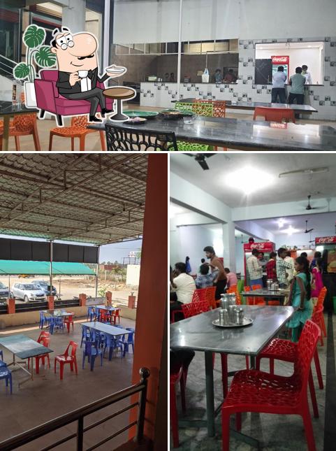 The interior of Hotel Ravi Theja