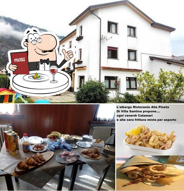 Albergo alla Pineta si caratterizza per la cibo e esterno