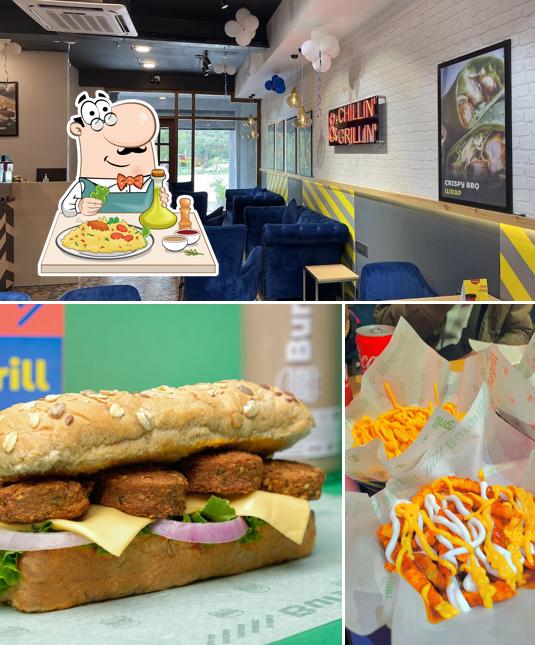 Take a look at the picture depicting food and interior at Burgrill - The OG's of Grilled Burgers
