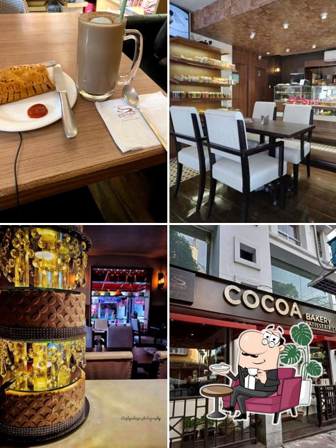 Take a seat at one of the tables at Cocoa Bakery