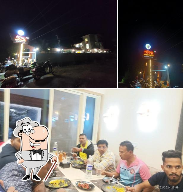 Among different things one can find exterior and interior at Serima Garden Restaurant