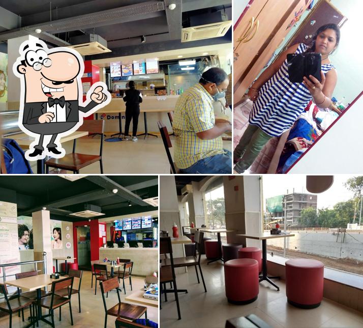 The interior of Domino's Pizza Tatibandh, Raipur