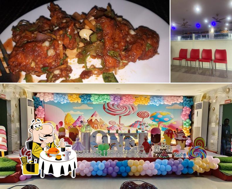 This is the image showing food and interior at Brundavanam family restaurant & Function Hall
