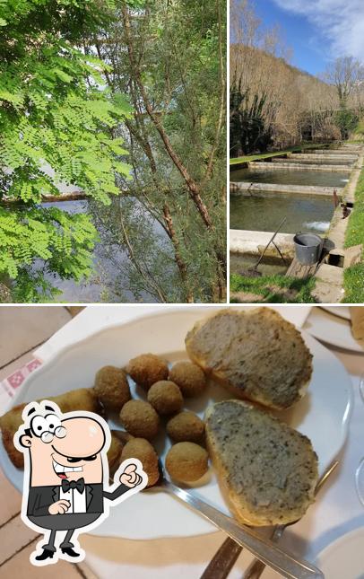La esterno e cibo del ristorante