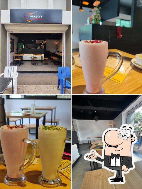 Among various things one can find interior and drink at MaYa's Kitchen