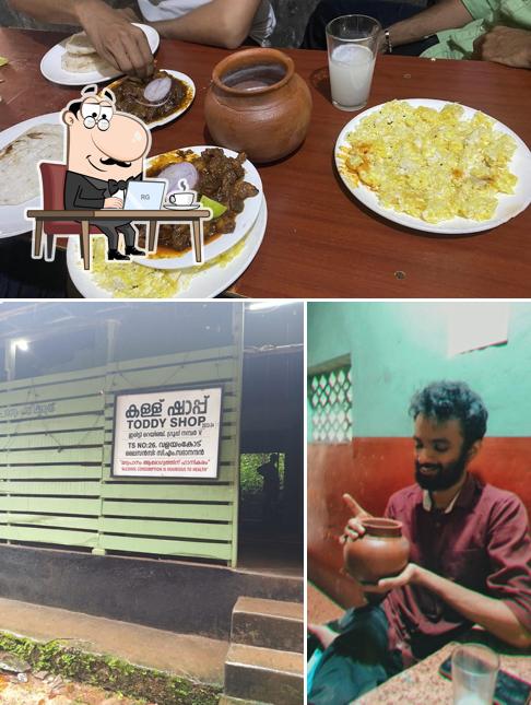 The interior of Valayamkode Toddy Shop