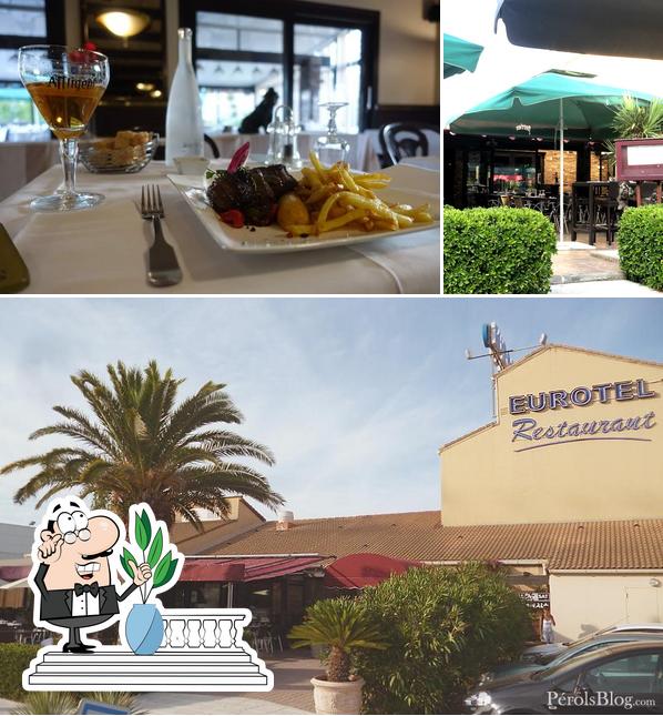 La extérieur et frites du restaurant