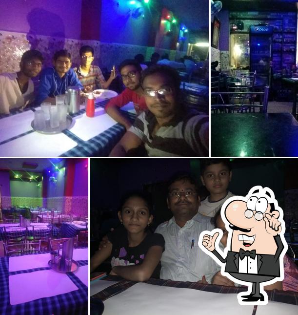 Take a seat at one of the tables at Sri Padmavathi Foods