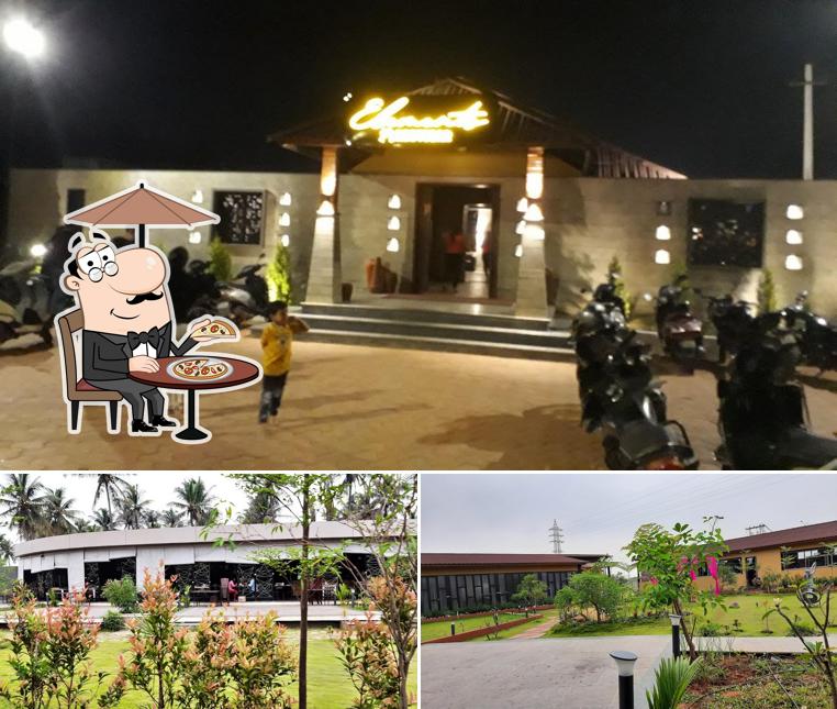 You can get some fresh air at the outside area of Elements Restobar