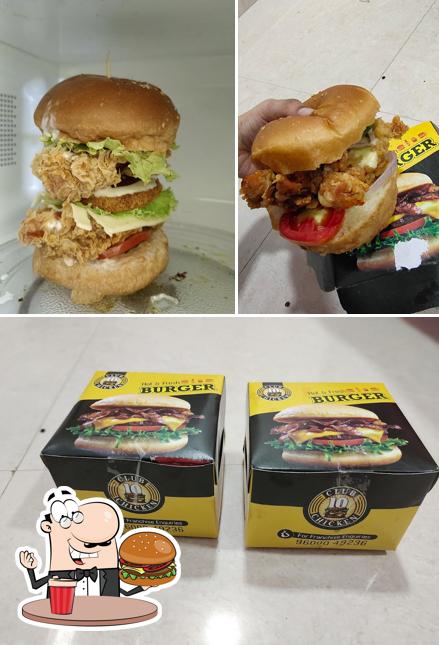 Try out a burger at AMEER'S CAFE - CLUB 10 CHICKEN