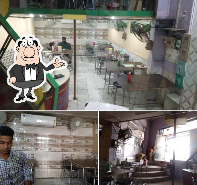 The interior of Bombay Choupati Fast Food, Giftorium & Stationery