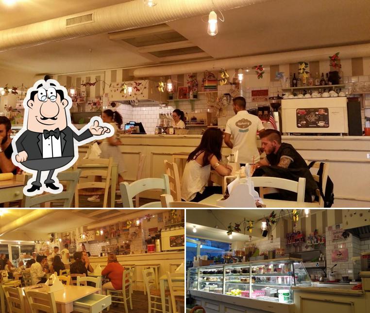 La immagine di interni e cibo da White Bakery