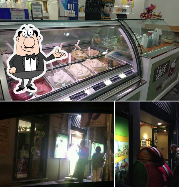 La interni e cibo del ristorante