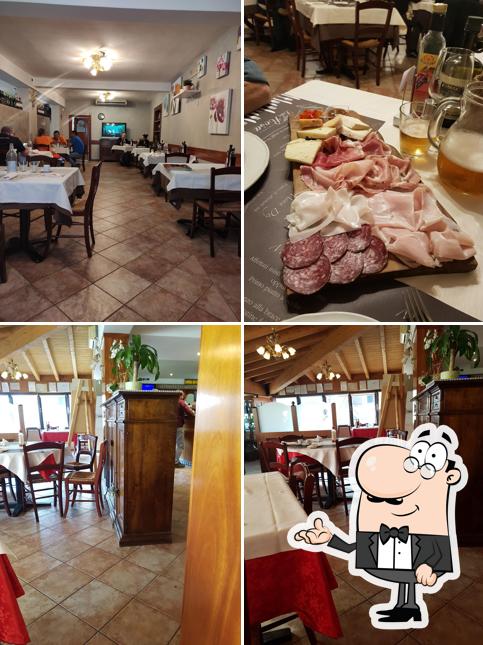 Gli interni di Trattoria La Rosa