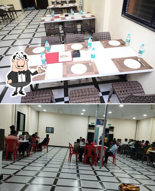 The interior of Aarambh 100% Pure Veg restaurant