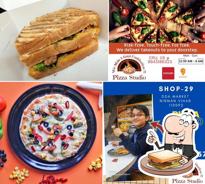 Grab a sandwich at Pizza studio