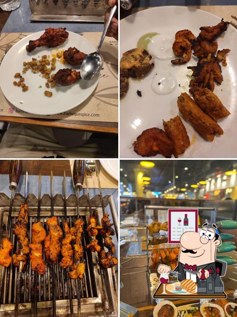 Get meat dishes at Barbeque Spice- Abids, Hyderabad Best Unlimited Hyderabadi Buffet