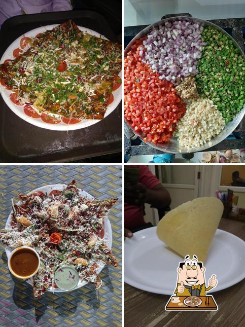 Try out pizza at Shree Uma Dining Hall