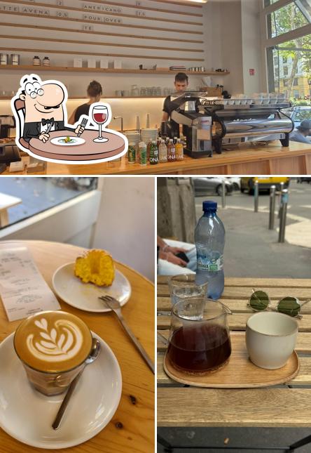 Dai un’occhiata alla immagine che raffigura la cibo e interni di Orsonero Coffee
