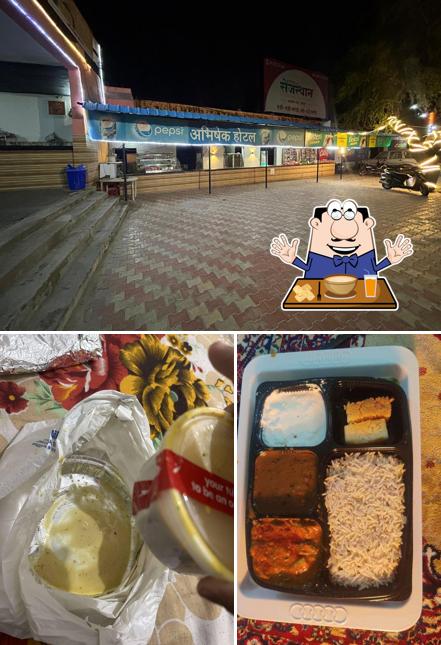 The picture of Abhishek Hotel’s food and exterior