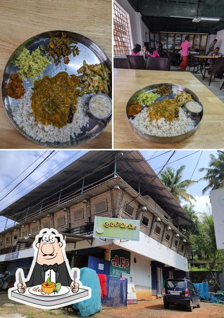 The photo of food and exterior at Anjappam Changanassery
