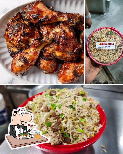 Meals at HOT GRILLS - Grill chicken chicken Shawarma Chicken fried rice