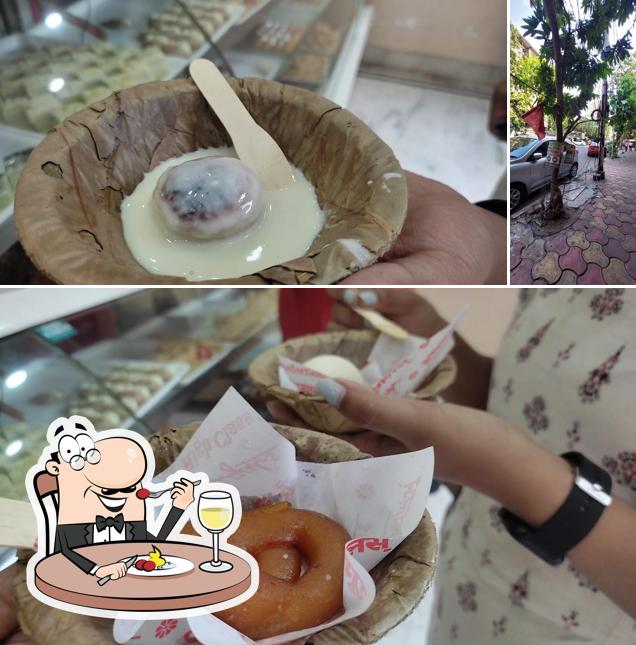 Take a look at the picture displaying food and exterior at Jugal's