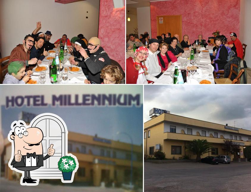 Tra le diverse cose da Albergo Hotel Millenium si possono trovare la esterno e interni
