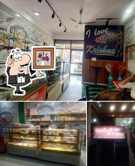 The interior of Shri Krishna Sweets and Baker's