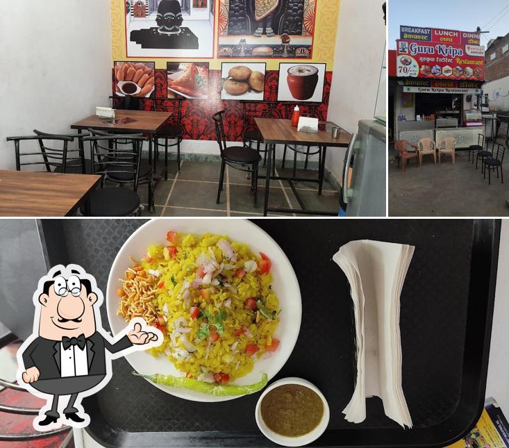 Check out the picture showing interior and food at Gurukripa Restaurant Indian Street Food