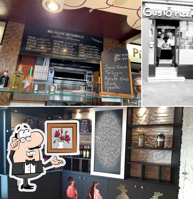 L'intérieur de Gusto Pizza