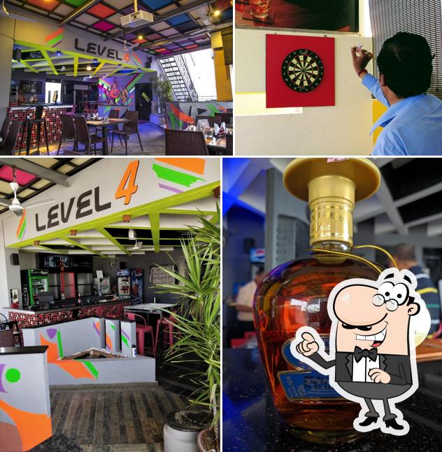 The interior of Level 4 Sports Bar Rooftop Pub Best Pub in Pondicherry
