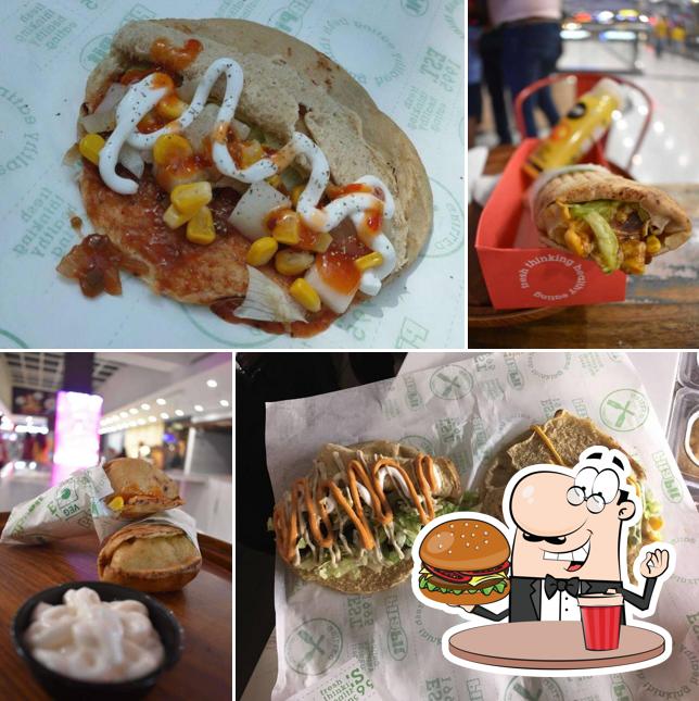 Try out a burger at Pita Pit