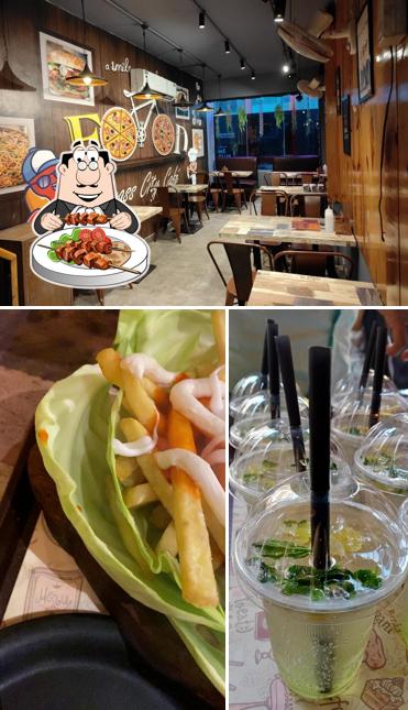 This is the picture showing food and interior at Brass City Cafe