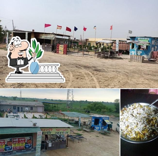 This is the image showing exterior and food at Mani Dhaba