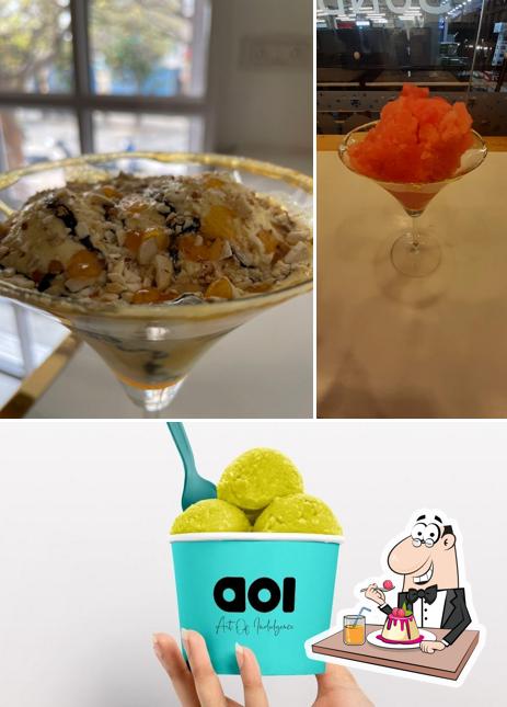 Art Of Indulgence - A Cafe serves a variety of desserts