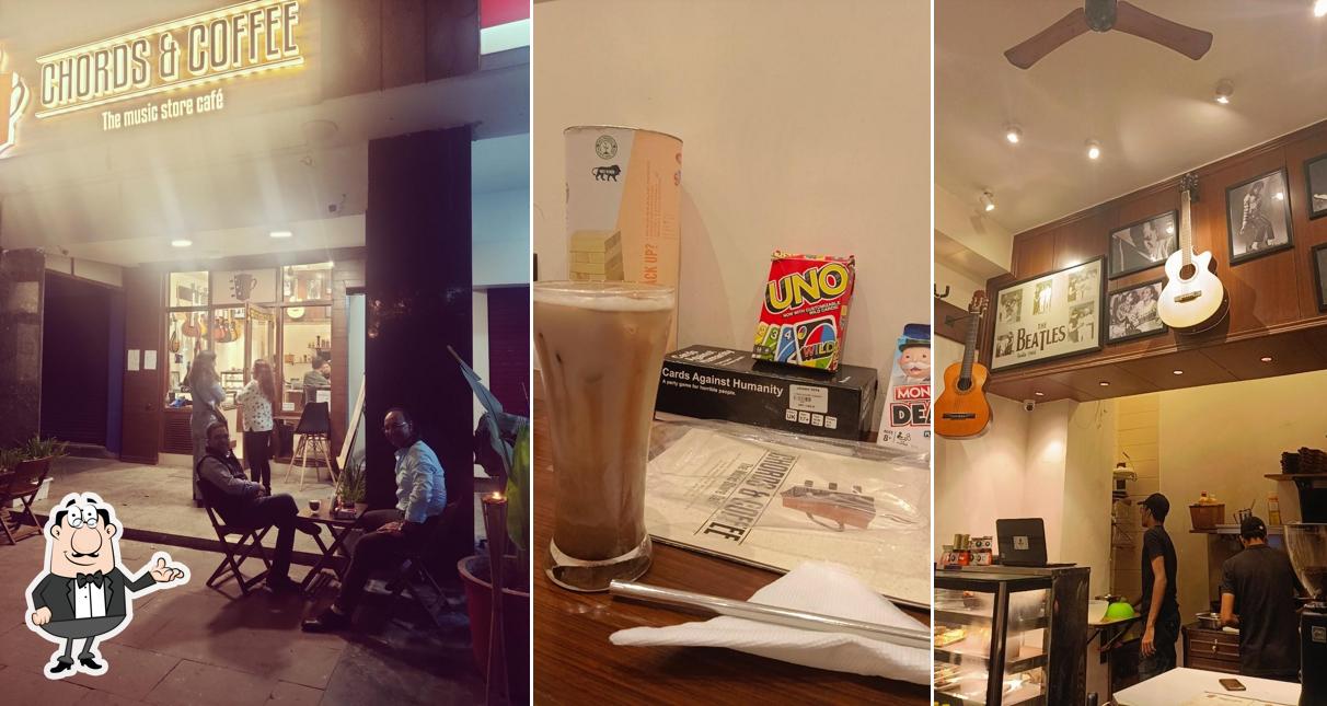 Take a seat at one of the tables at Chords and Coffee - The Music Store Café