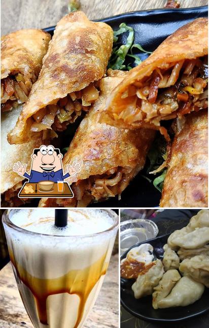 This is the image depicting food and beer at Sip 'N' Bite