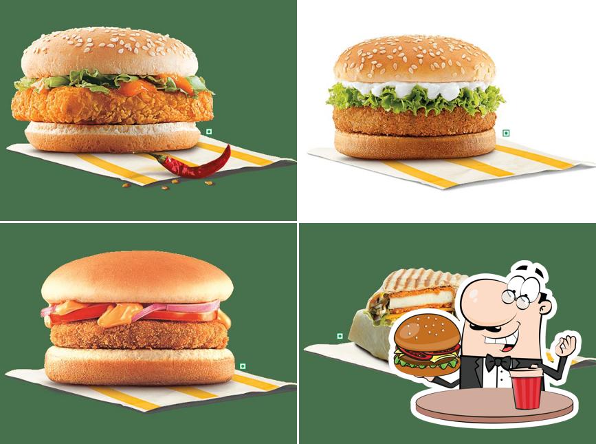 Try out a burger at McDonald's