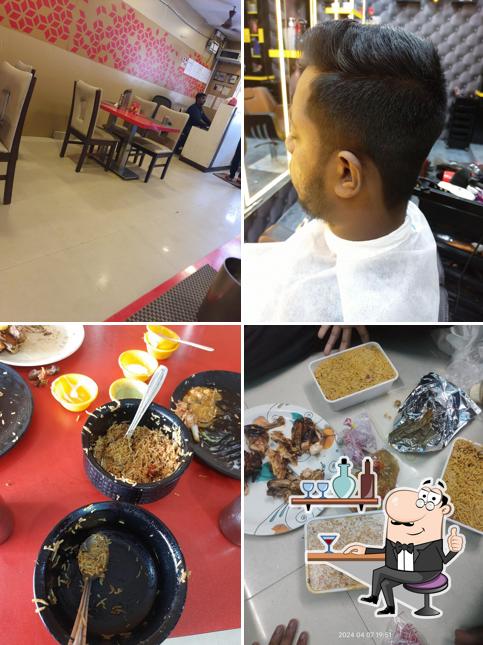 The interior of Khalids Biriyani radhanagar