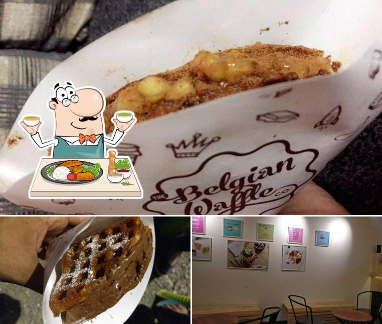 Among different things one can find food and interior at The Belgian Waffle Co