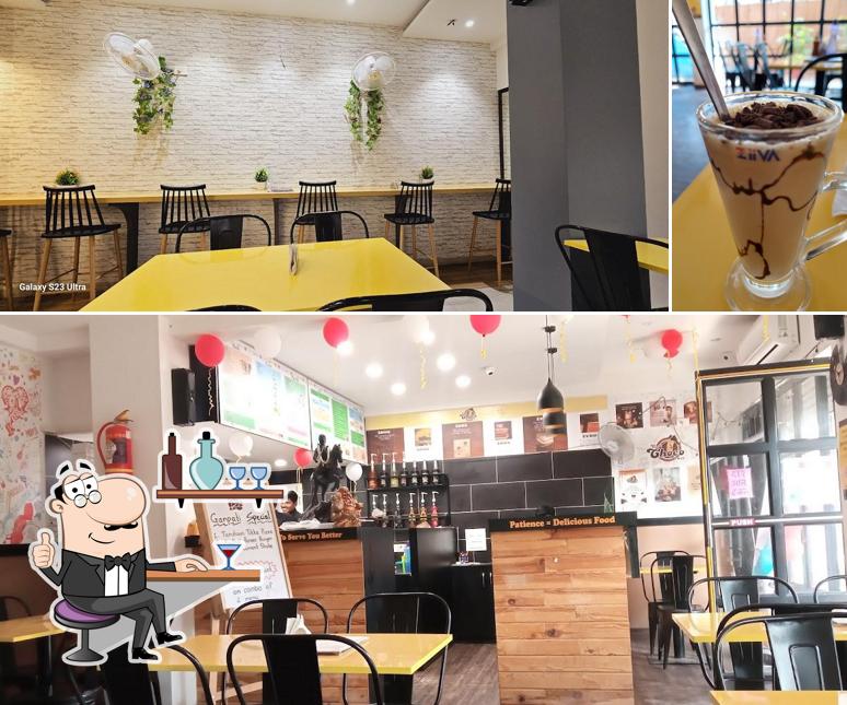 Among various things one can find interior and drink at Cafe choco craze