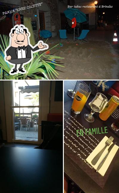 Parmi les différentes choses de la intérieur et la bière, une personne peut trouver sur Chez Colette
