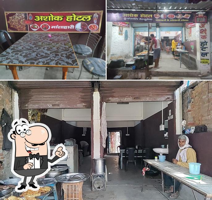 This is the picture depicting interior and beverage at Old Ashok Hotel