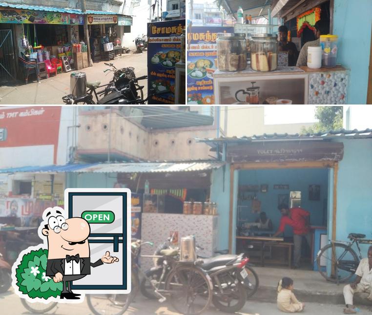 The image of exterior and food at SOMASUNDHARAM COFFEE SHOP