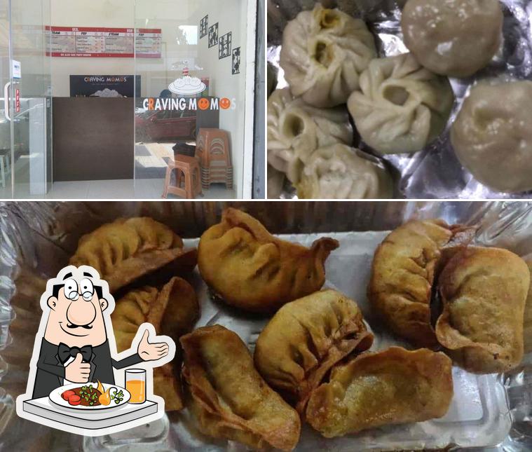 This is the image displaying food and interior at Craving Momos