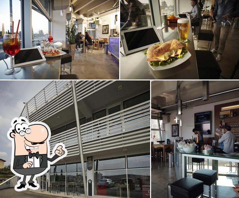 La esterno e cibo del ristorante